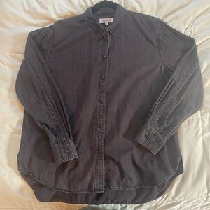 Madewell Oversized Black Denim Shirt
